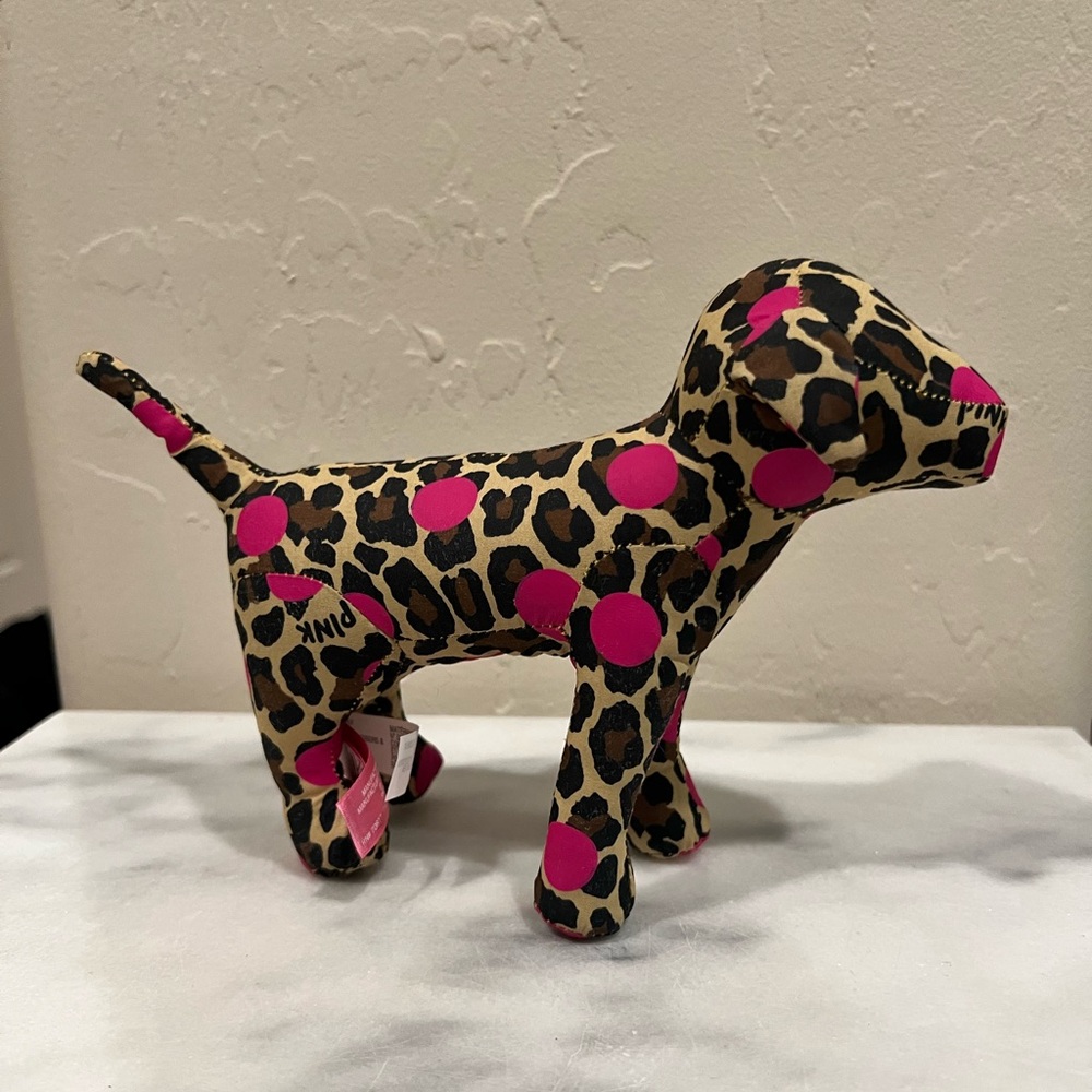 PINK Victoria's Secret Leopard Dog Toy with Pink Spots